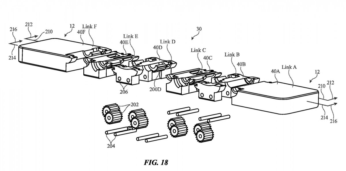 Operating principle of the hinge for folding devices