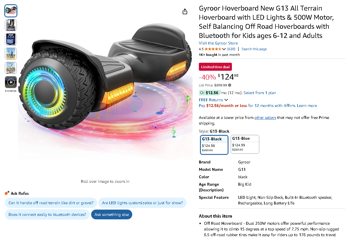 Gyroor G13 All Terrain Hoverboard