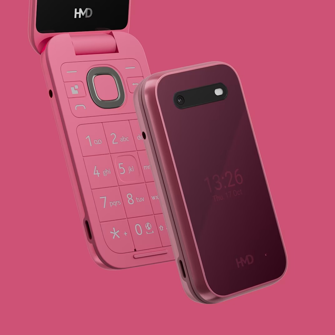 HMD 2660 Flip in red colour
