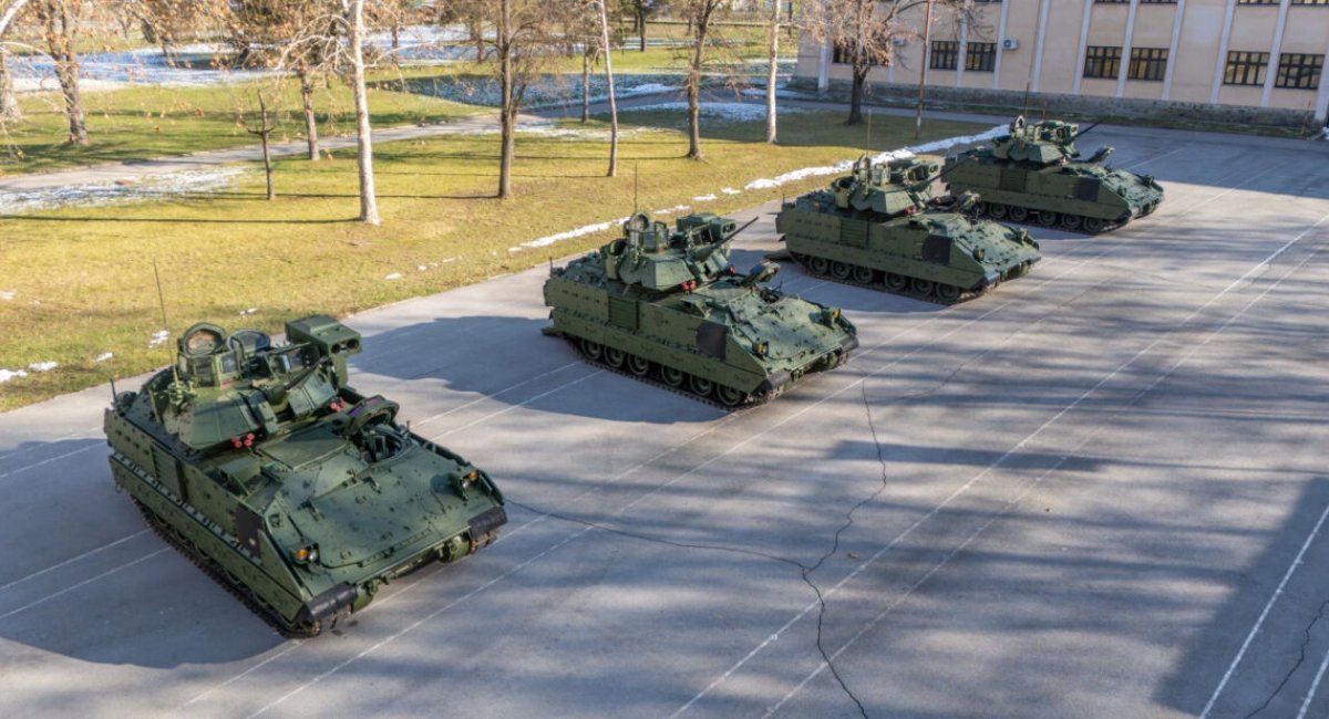First four M2A2 Bradley infantry fighting vehicles for Croatia