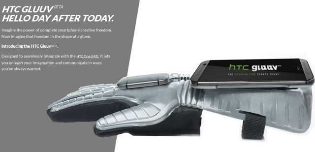 "Умная" перчатка HTC Gluuv для синхронизации со смартфоном HTC One M8-2
