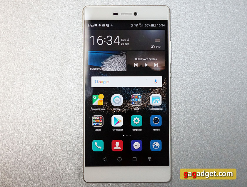 Обзор тонкого металлического флагмана Huawei P8-6
