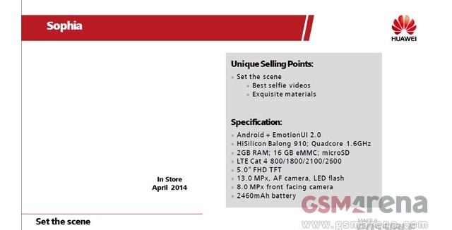 Huawei работает над смартфоном Ascend P7 с 5-дюймовым FullHD-дисплеем и процессором HiSilicon 910