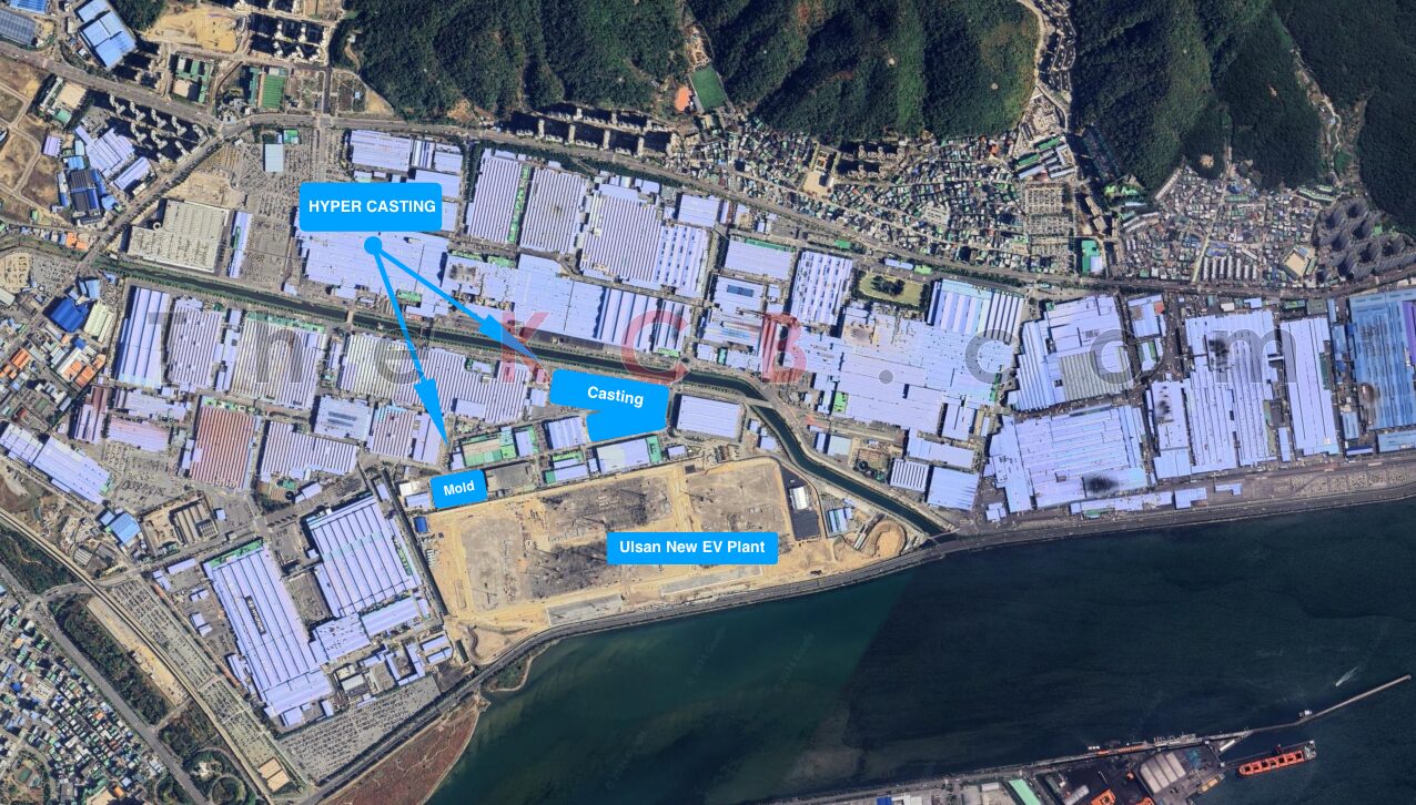 Satellite image of the construction site of the new Hyundai Motor plant