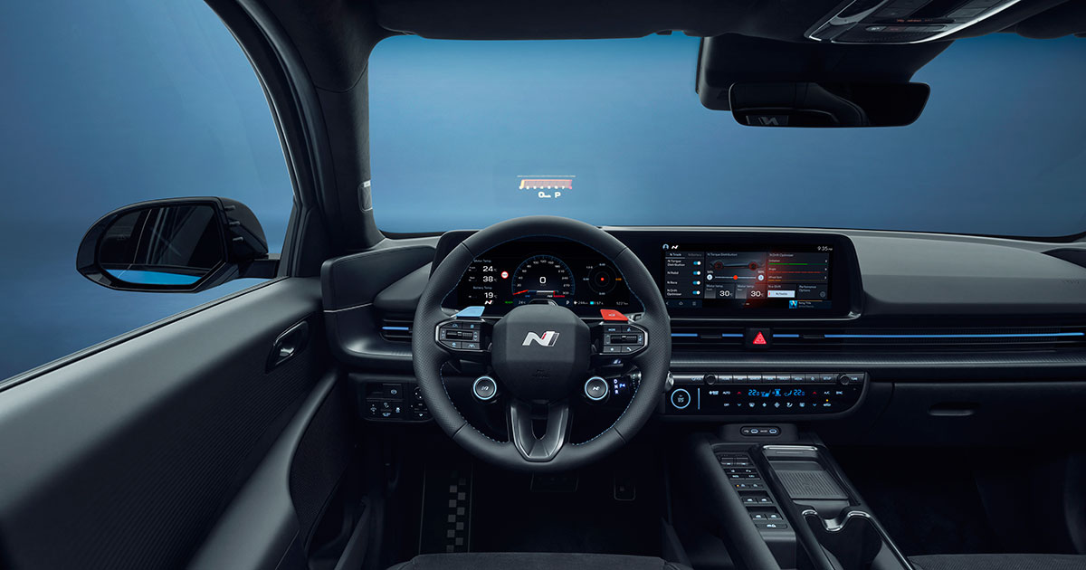 Передня частина інтер'єру Hyundai Ioniq 6 N