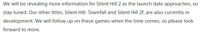Работа над двумя проектами по франшизе Silent Hill с подзаголовками Townfall и F идет по плану: продюсер серии успокоил фанатов-2