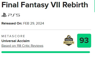 Critics are excited about Final Fantasy VII Rebirth and give the game top marks-2