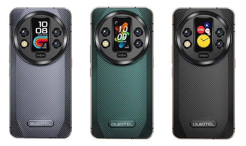 Три кольори корпусу WP200 Pro. Джерело: Oukitel