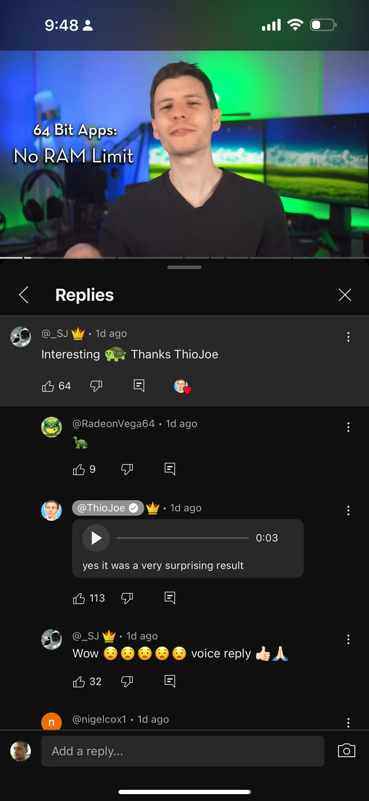 Example of voice commentary in YouTube