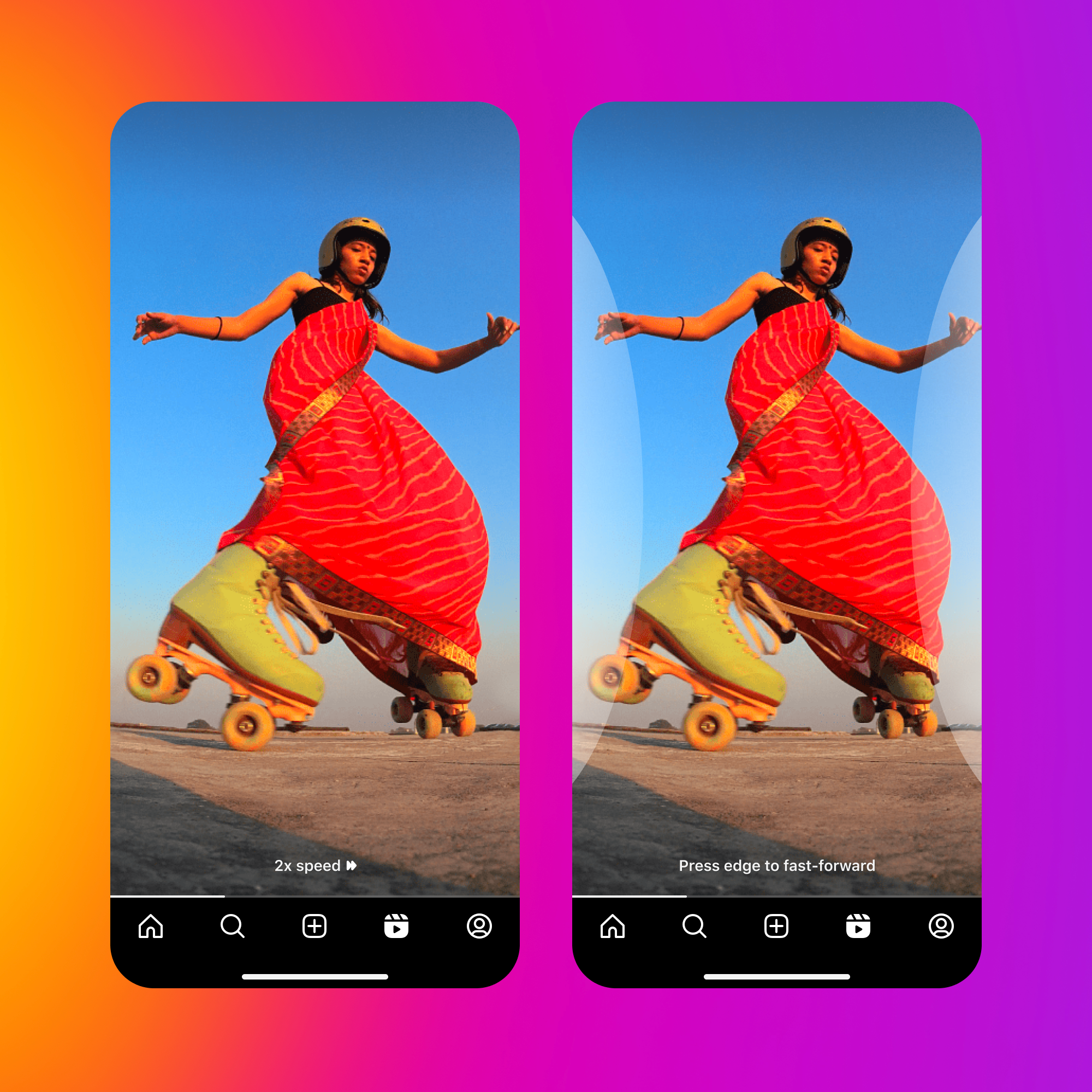 Опція fast-forward для Reels. Ілюстрація: Instagram