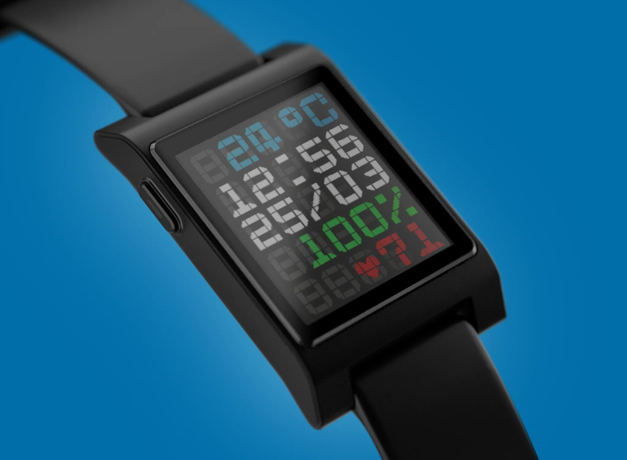 The Core 2 Duo smartwatch in black. Illustration: Eric Migikowski