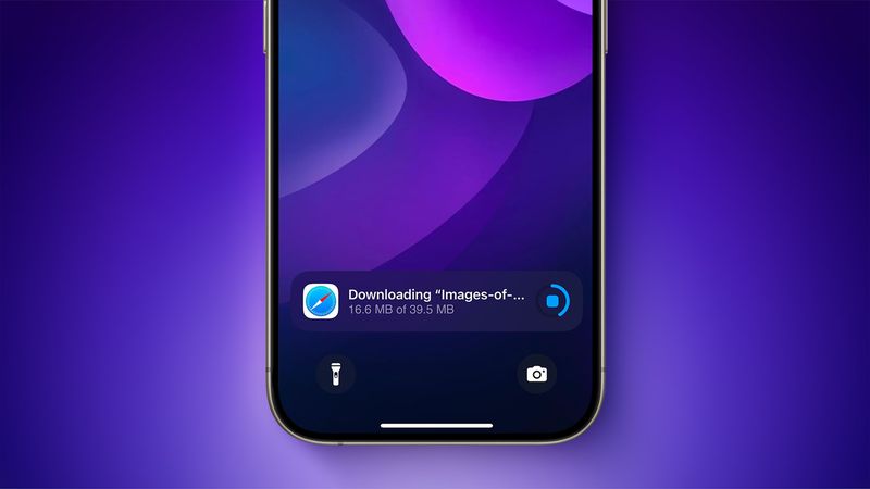 Téléchargement de Safari sur l'écran de verrouillage dans iOS 18.2