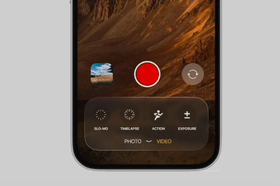 Supposedly, the new interface of the Camera app in iOS 19