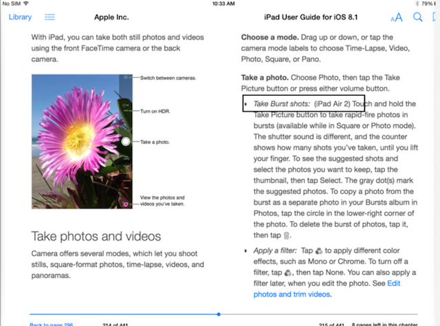 Планшеты iPad Air 2 и iPad Mini 3 засветились в мануале к iOS 8.1-2