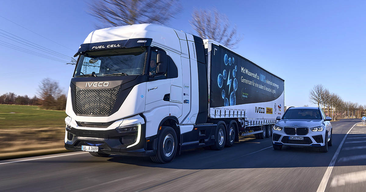 The second IVECO S-eWay Fuel Cell truck at the BMW event