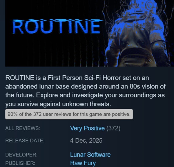 Scene from the game ROUTINE