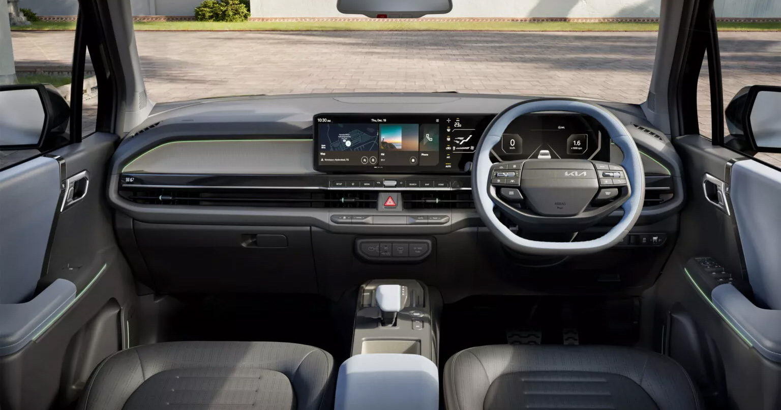 Screens in the front panel of Kia Syros