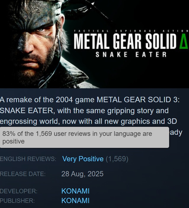 Обкладинка Metal Gear Solid Δ: Snake Eater