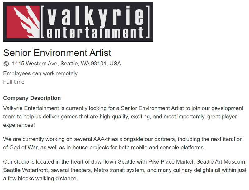 Is a new God of War part already in development? This is indicated by a vacancy in one of Sony's internal studios-2