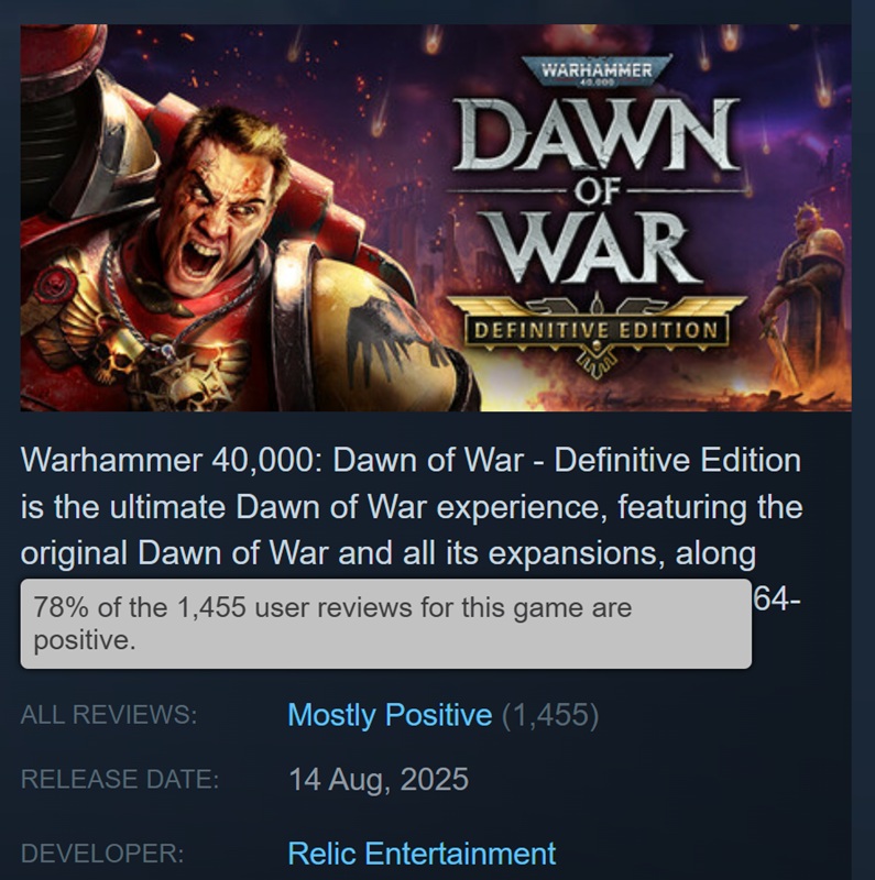 Screenshot of the game Warhammer 40,000: Dawn of War