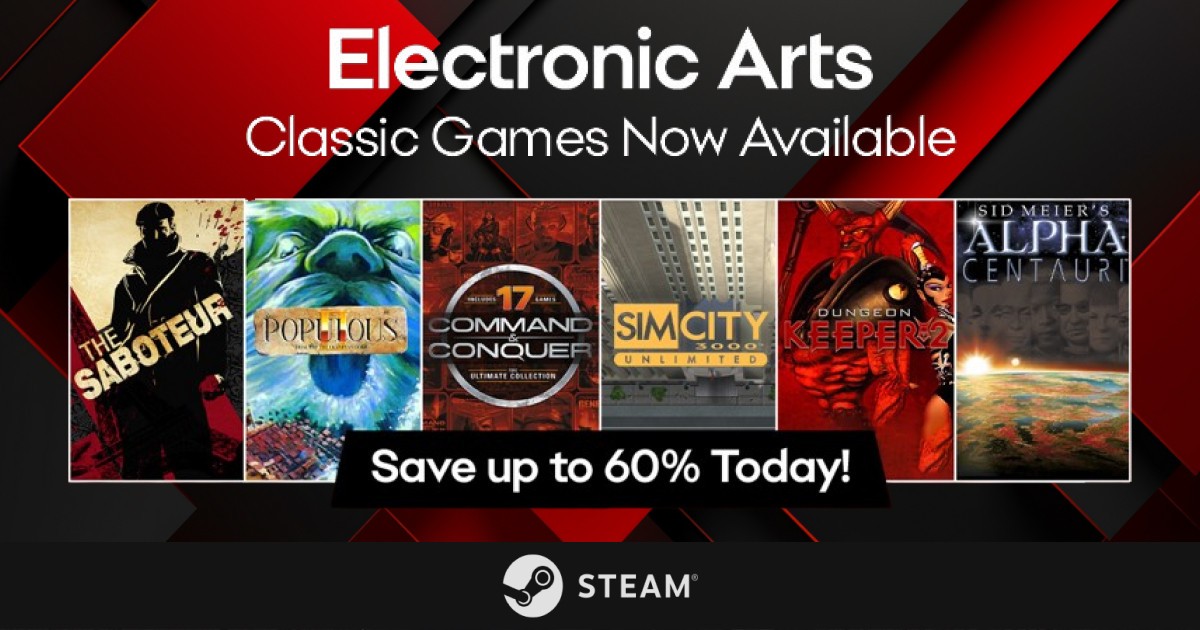 A collection of Electronic Arts' iconic games has been released on Steam: gamers can enjoy the Command & Conquer series, The Saboteur and other hits of the past