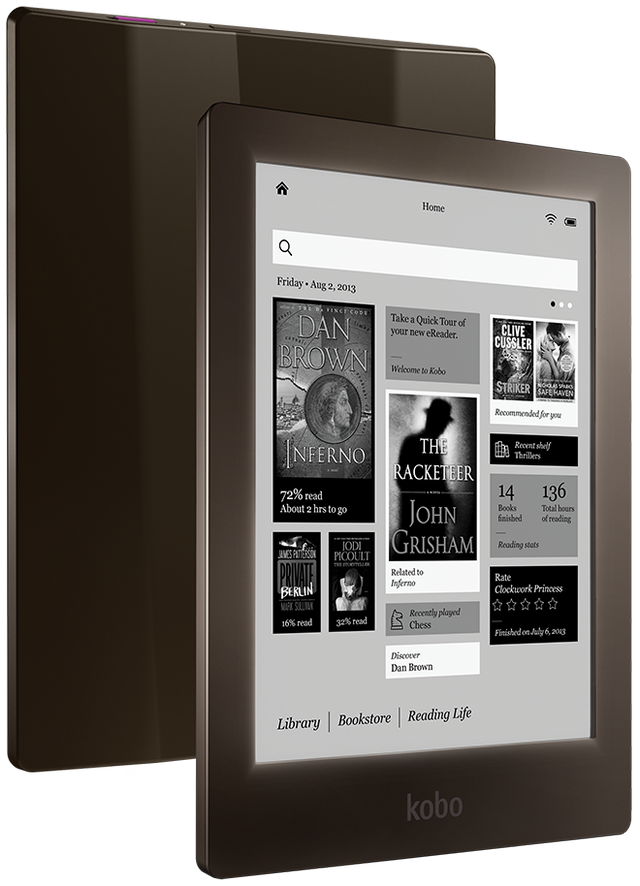 Kobo Aura HD: 6.8" ридер с разрешением 1440x1080 и подсветкой за $170 (в США)-2 Kobo Aura HD: 6.8" ридер с разрешением 1440x1080 и подсветкой за $170 (в США)-2