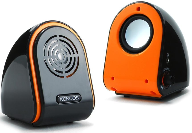 Компактная акустика Konoos KNS-PU50, работающая от сети, USB и батареек