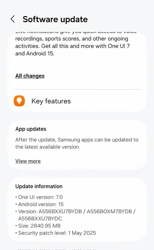 Mise à jour One UI 7 pour les smartphones Samsung