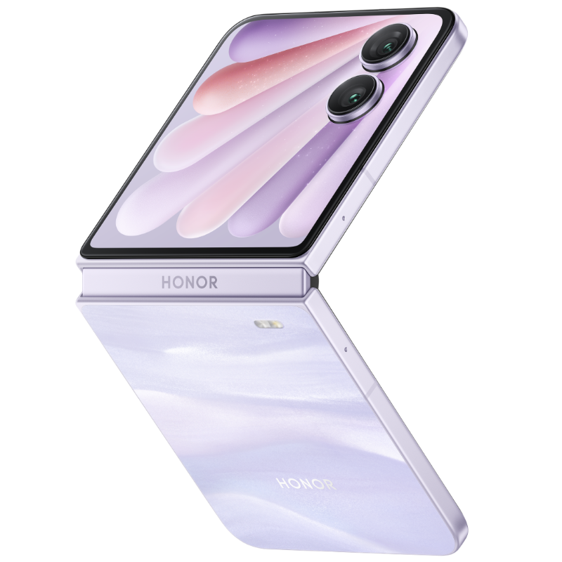 Дизайн смартфону Honor Magic V Flip 2 в кольорі лаванда