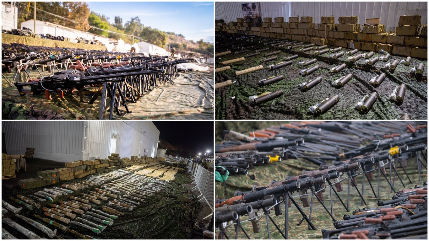 Weapons seized in Lebanon. Illustration: Yigal Levin