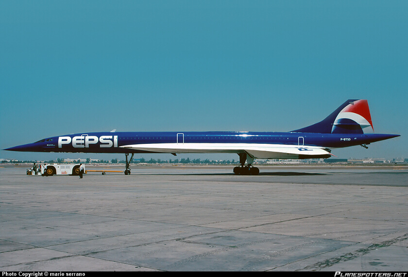 The pepsi ad in Concorde