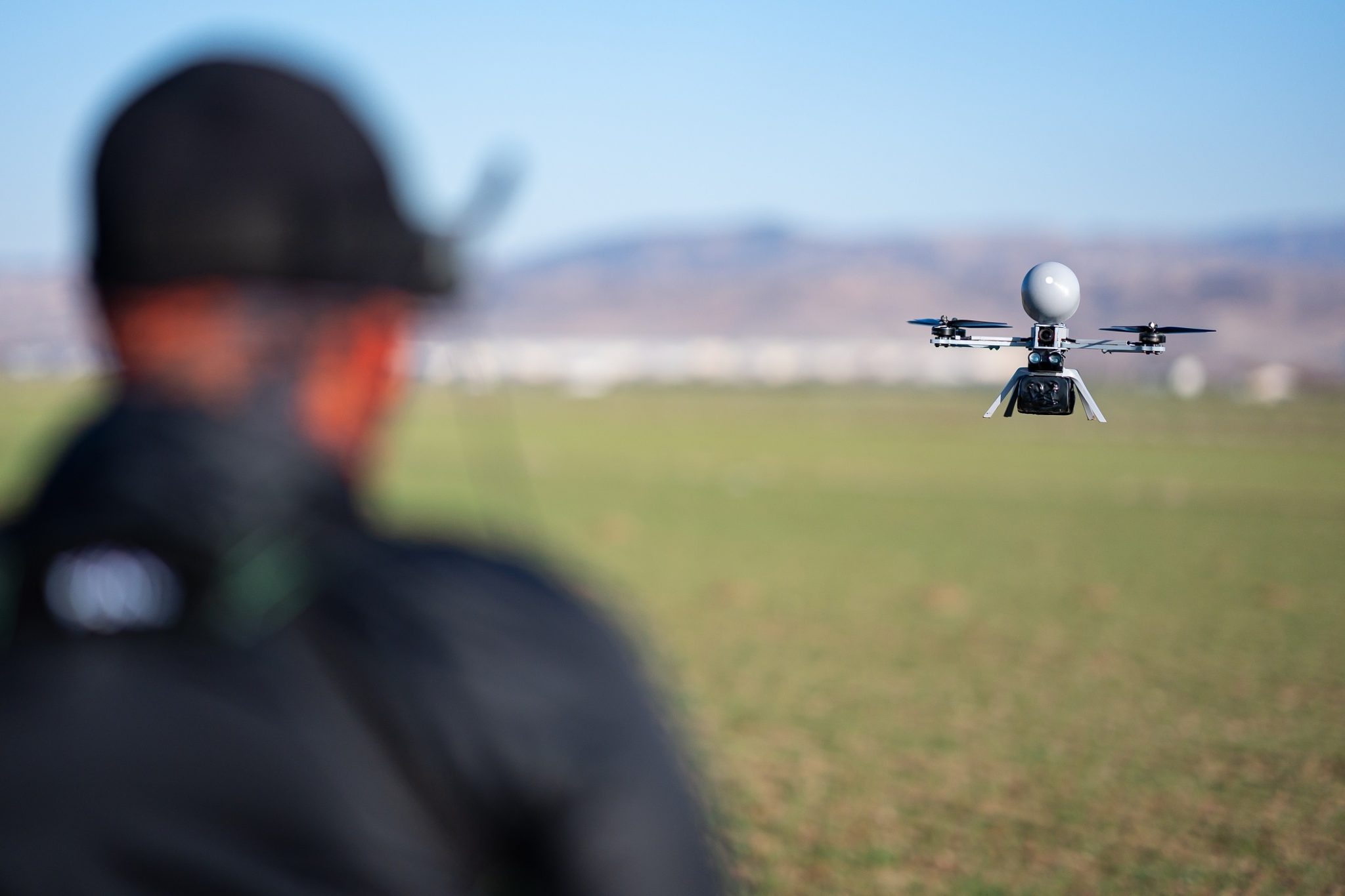 The MERKÜT FPV drone in flight