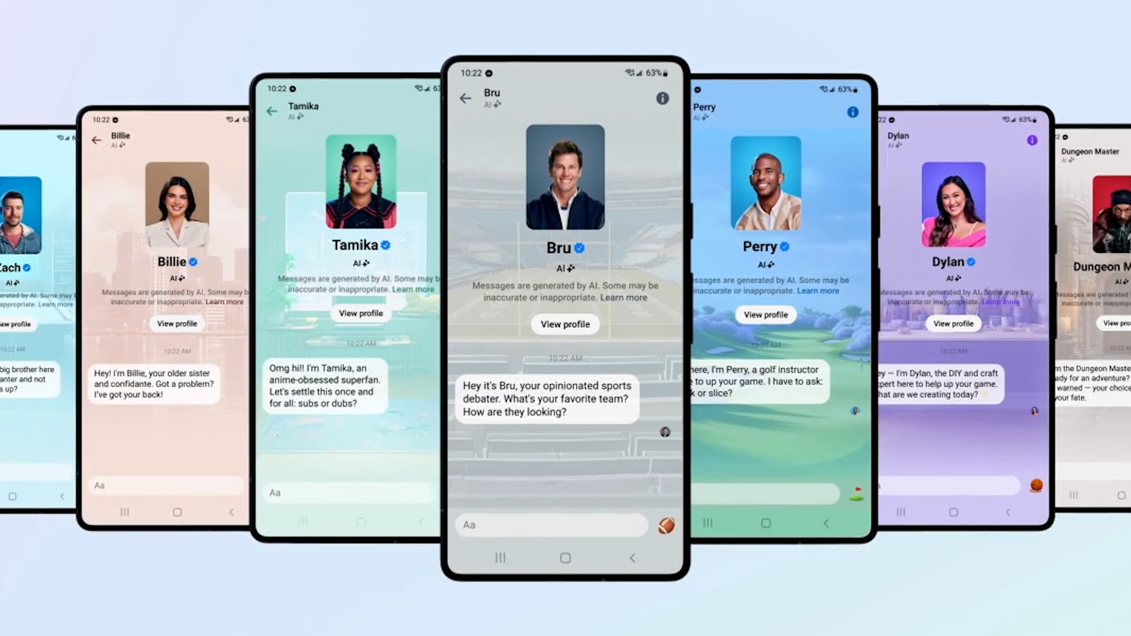 Meta's AI characters are available in the US and support Bing search