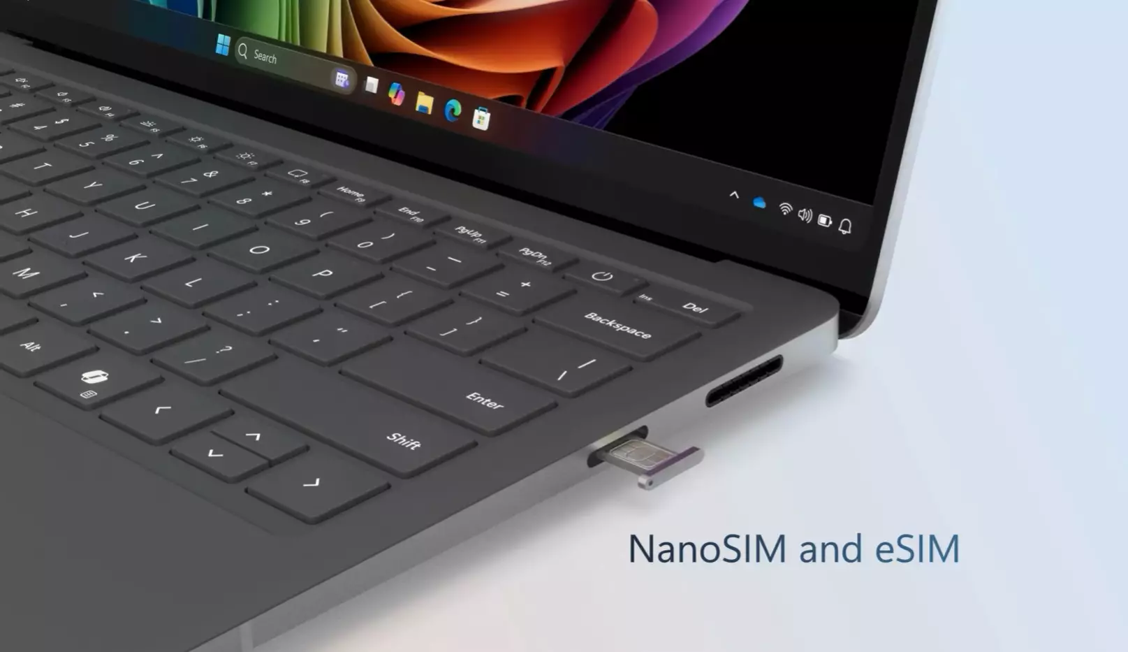Ілюстрація слота eSIM для ноутбука Microsoft Surface Laptop 5G