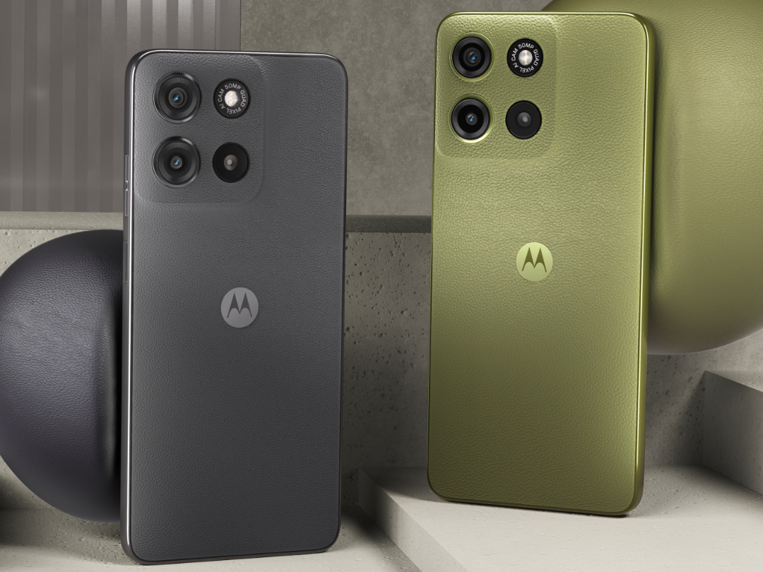 Moto G15 Power en Gris Gravité et Vert Iguane