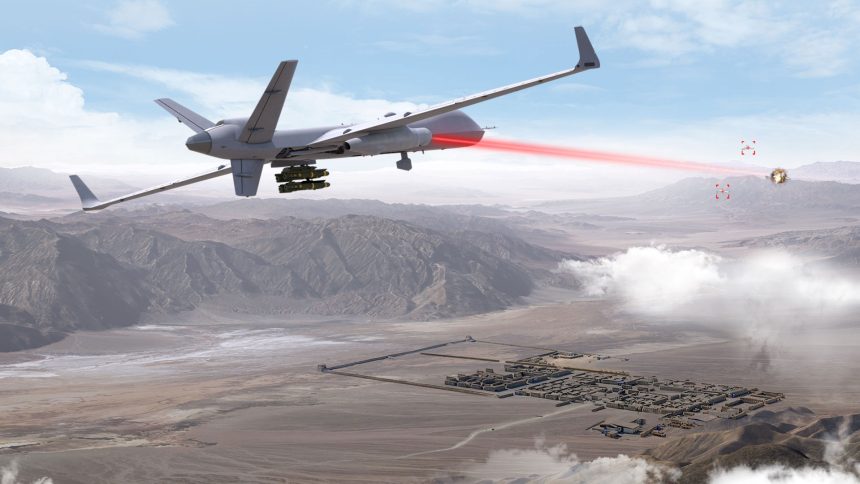 Visualisation of the MQ-9B with a new on-board laser system
