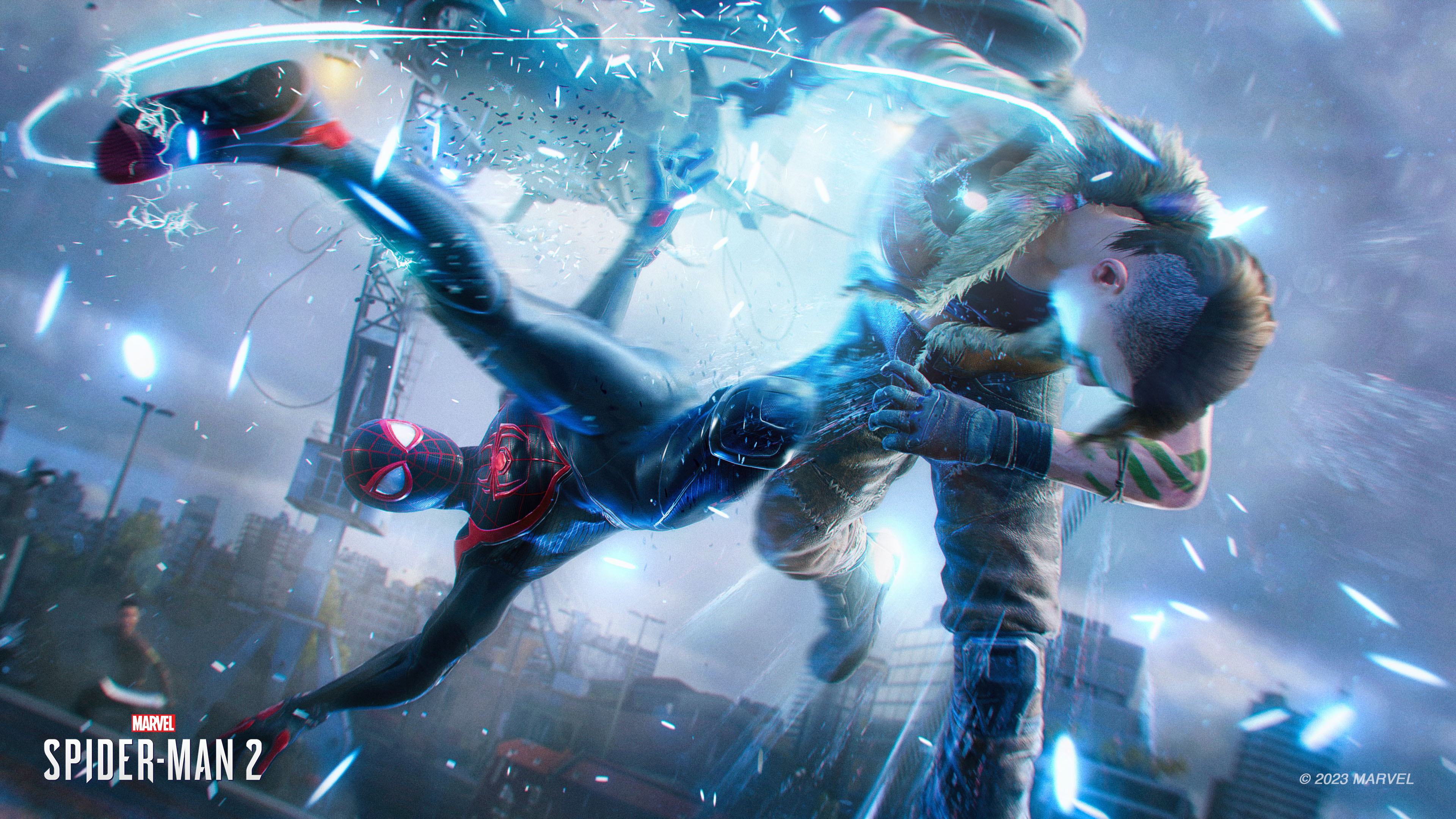 Miles Morales in action in Marvel's Spider-Man 2