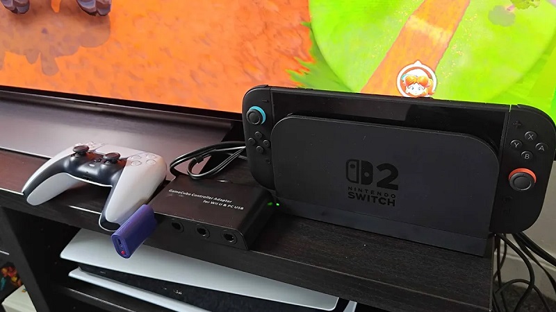 DualSense connected to the Nintendo Switch 2. Source: GamesRadar