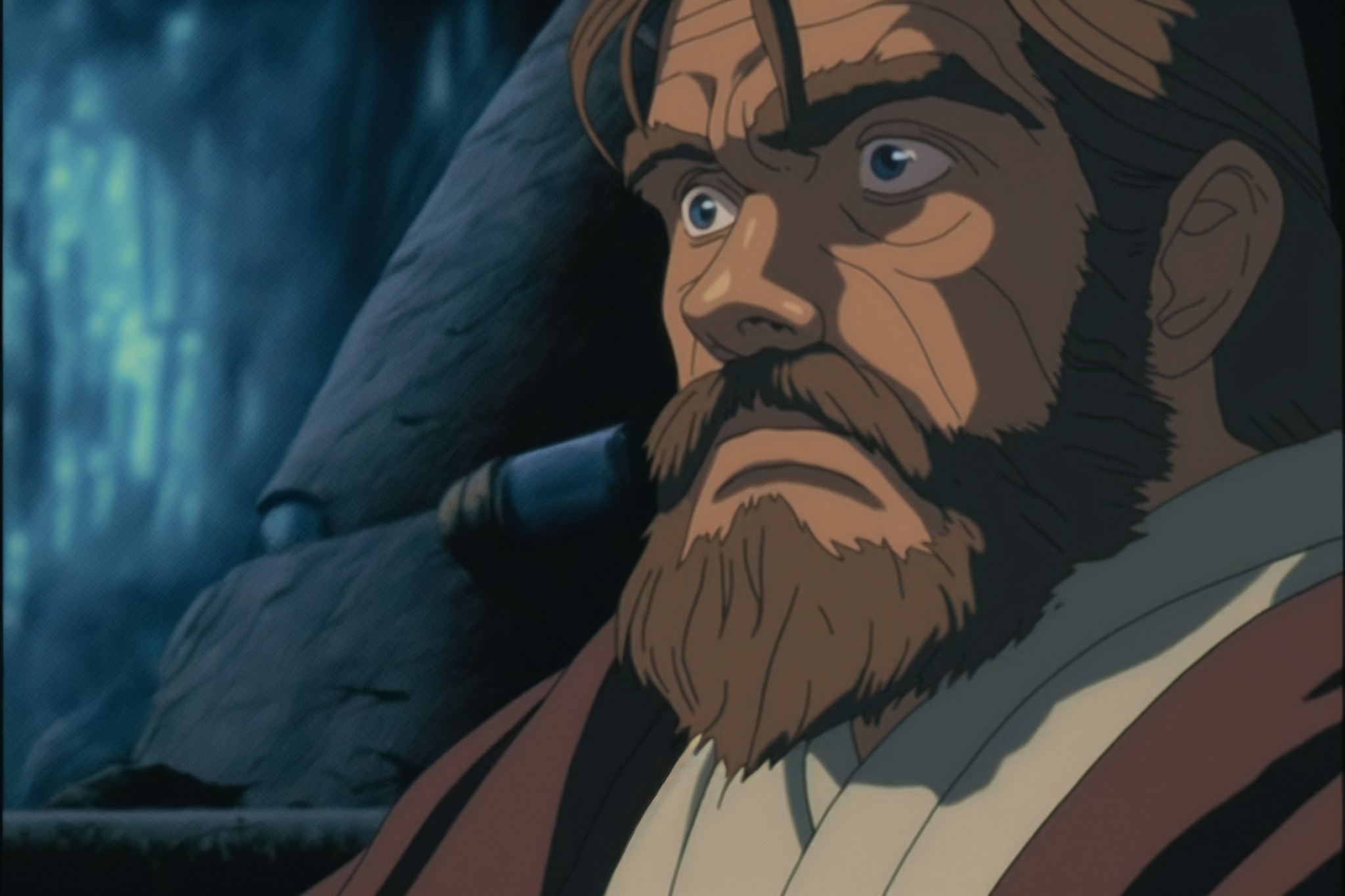 Nijijourney neural network depicts iconic Star Wars characters in Studio Ghibli style-4