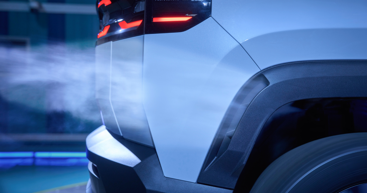 The new Jeep Compass in a wind tunnel.