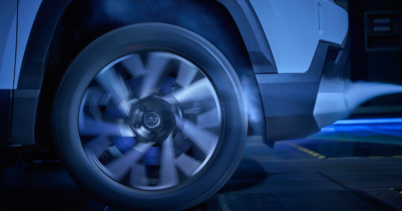 The new Jeep Compass in a wind tunnel.