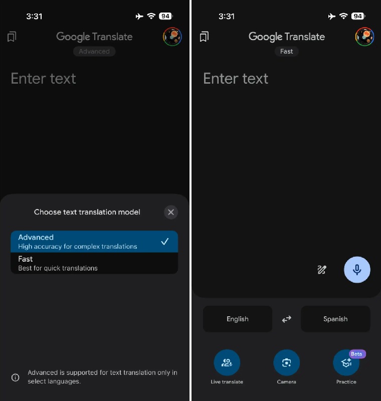 Google Translate update with AI model Gemini