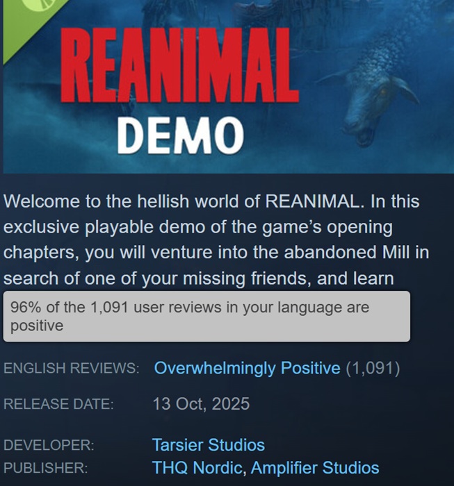 Графическое изображение из игры Reanimal