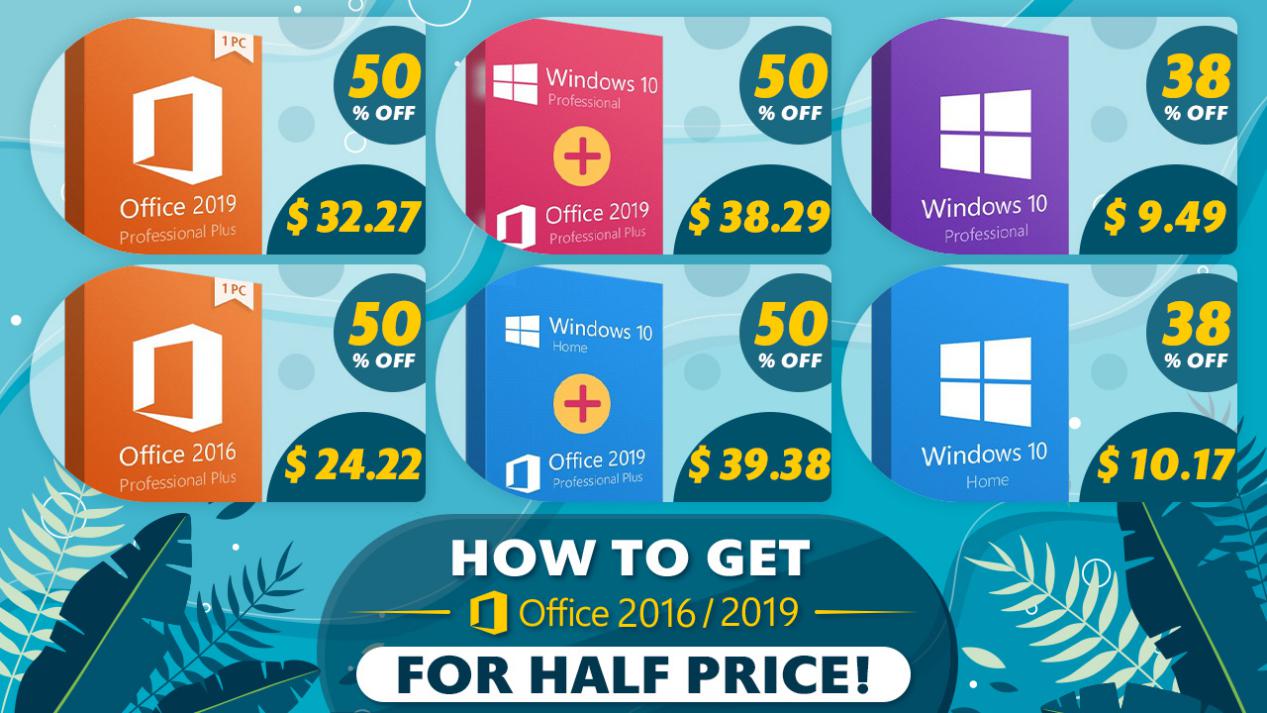 Суперскидки: Office 2019/2016 за полцены и Windows 10 за $9.49