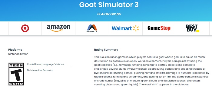 Схоже, що Goat Simulator 3 вийде на Nintendo Switch: рейтингове агентство ESRB підтверджує це-2