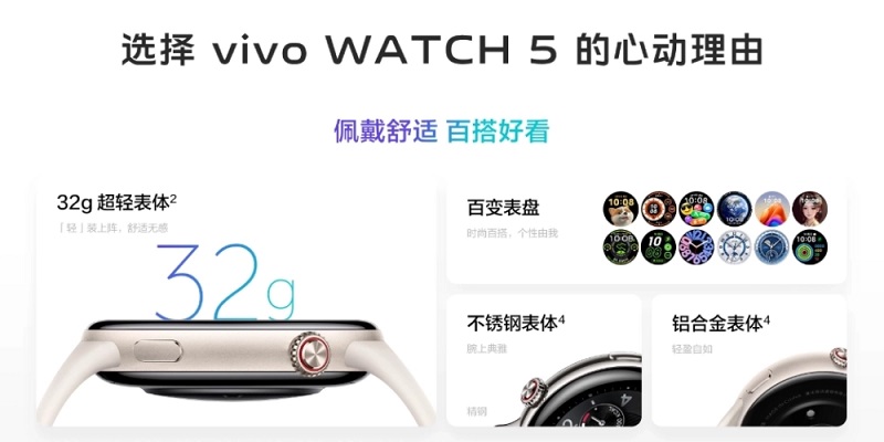 Vivo Watch 5 in a variety of colours