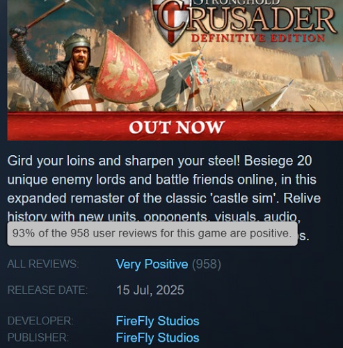 Графіка актуальної версії Stronghold: Crusader