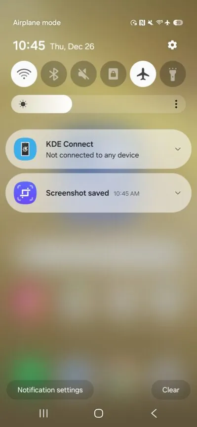 Pas de notification en arrière-plan dans One UI 7.0