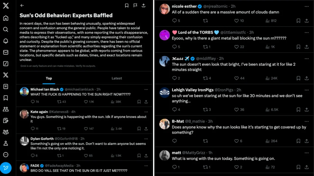 Le chatbot Grok d'Elon Musk diffuse de fausses nouvelles sur l'éclipse solaire en se basant sur des blagues dans X-2