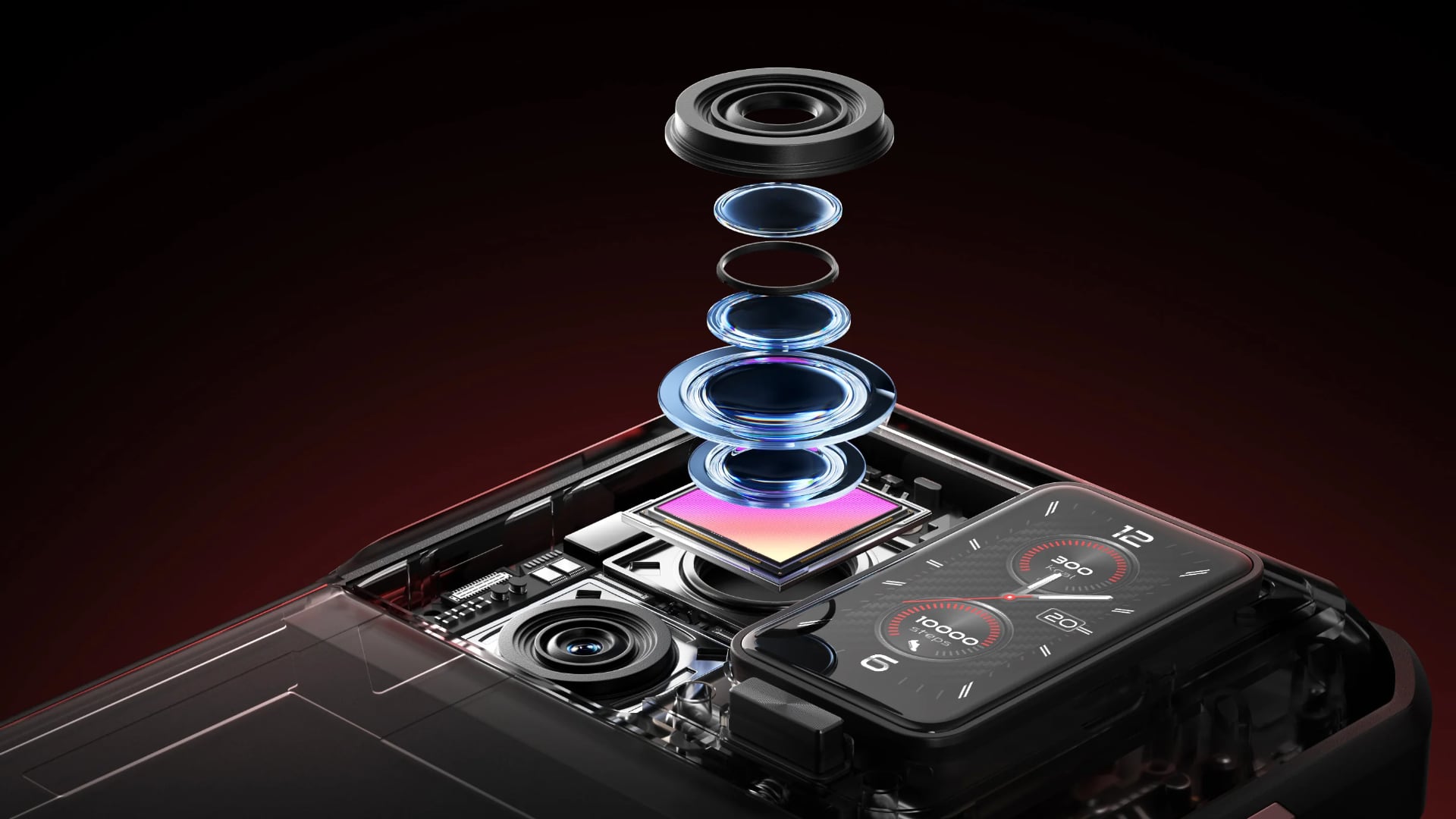 The main module of the Oukitel WP300 camera